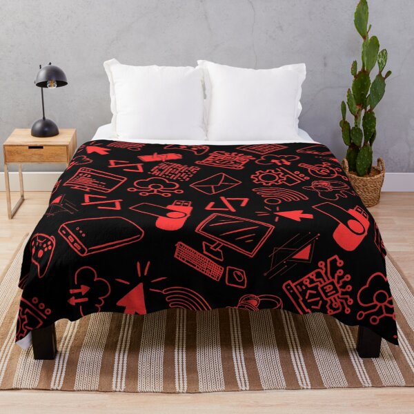 Item preview, computer engineer programmer coding tech black red pattern designed and sold by DesignYourWaystore.