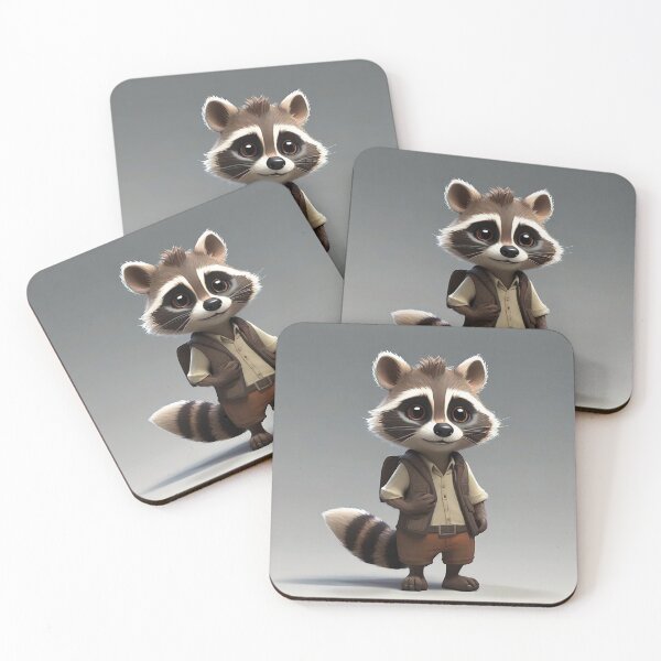 Item preview, Whimsical Raccoon Adventures: A Playful Twist as Raccoon Goes to School designed and sold by Fafa ND.
