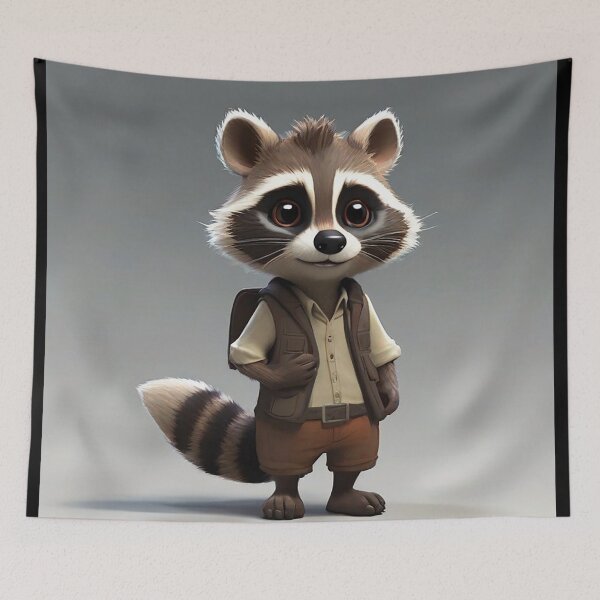Item preview, Whimsical Raccoon Adventures: A Playful Twist as Raccoon Goes to School designed and sold by Fafa ND.