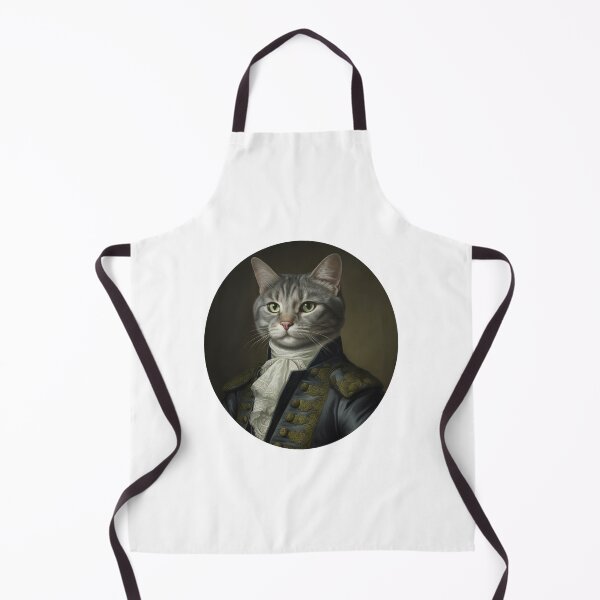 Item preview, Fancy 1600s Grey Cat Portrait  designed and sold by My-Sticker-Shop.
