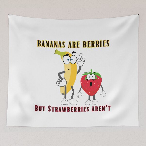 Item preview, Bananas Are Berries But bStrawberries Aren't Funny fun fact  designed and sold by NatalieArtiste.