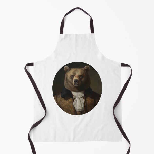 Item preview, Fancy 1600s Grizzly Bear Portrait designed and sold by My-Sticker-Shop.