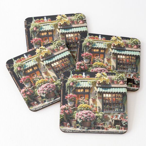 Item preview, Cute Flower Store Charm Jigsaw Puzzles - Blossoming Elegance on Redbubble designed and sold by PuzzleBoxDesign.