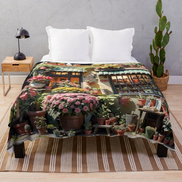 Item preview, Cute Flower Store Charm Jigsaw Puzzles - Blossoming Elegance on Redbubble designed and sold by PuzzleBoxDesign.