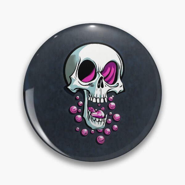 Kaugummi Totenkopf Button