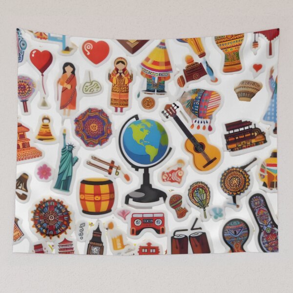 Item preview, World Mosaic: Unity in Diverse Cultural Threads designed and sold by AI-Only Creations.