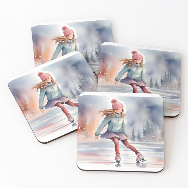 Item preview, Girl playing ice skating outdoor. designed and sold by Jayjaynaenae.