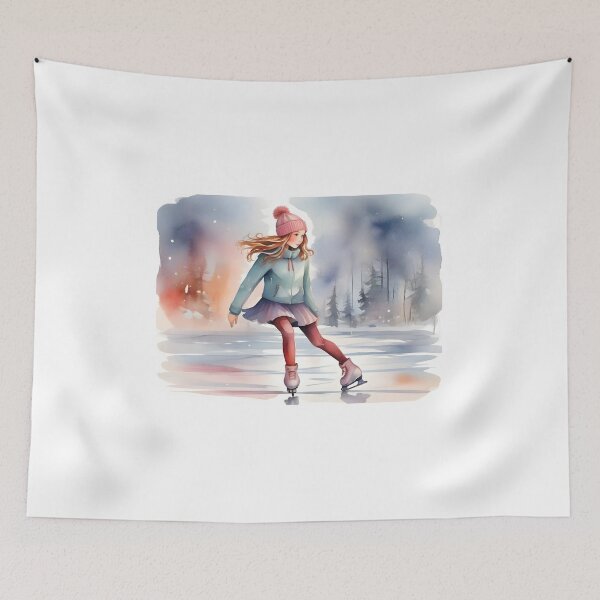 Item preview, Girl playing ice skating outdoor. designed and sold by Jayjaynaenae.