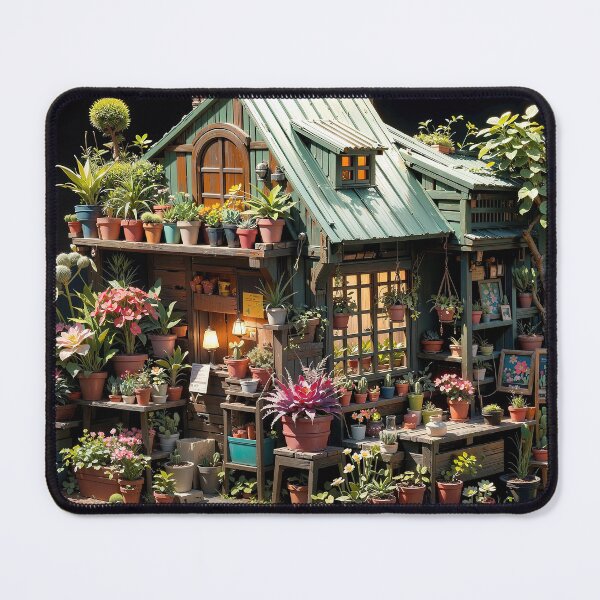 Item preview,  Cozy Garden House Retreat Jigsaw Puzzles - Tranquil Oasis on Redbubble designed and sold by PuzzleBoxDesign.