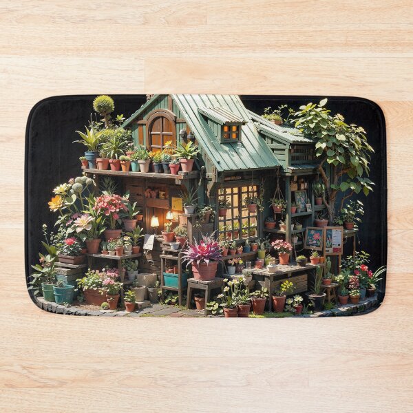 Item preview,  Cozy Garden House Retreat Jigsaw Puzzles - Tranquil Oasis on Redbubble designed and sold by PuzzleBoxDesign.