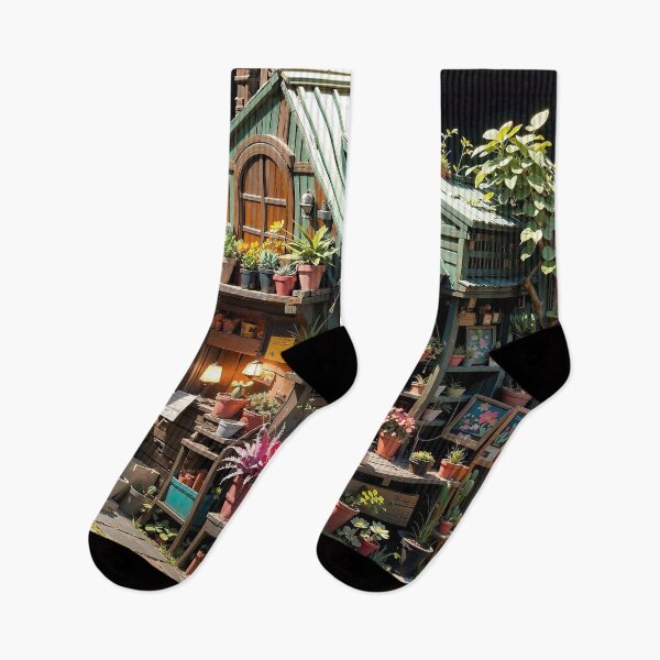 Item preview,  Cozy Garden House Retreat Jigsaw Puzzles - Tranquil Oasis on Redbubble designed and sold by PuzzleBoxDesign.