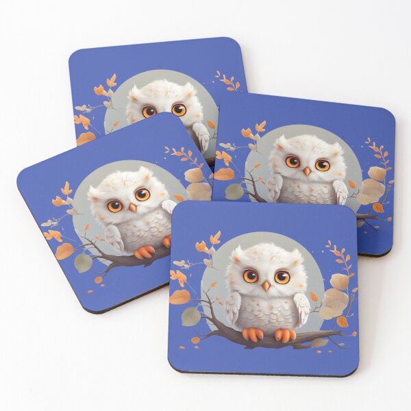 Item preview,  Adorable White Baby Owl with Big Orange Eyes  designed and sold by T-shirtMill.