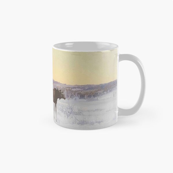 Item preview, Winter Landscape with Two Moose designed and sold by tomorrowsart.