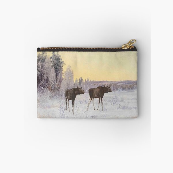 Item preview, Winter Landscape with Two Moose designed and sold by tomorrowsart.