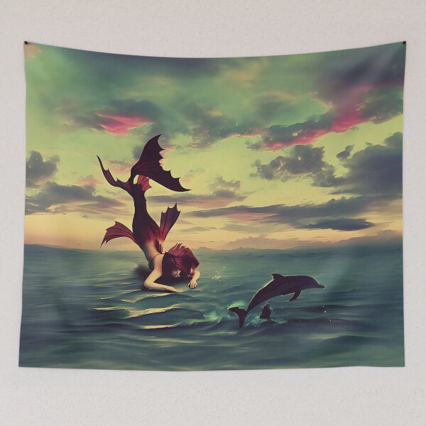 Item preview, Mermaid and Dolphin - MermaidCore - Fantasy Realm designed and sold by Paula B.