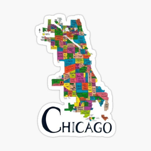 Item preview, Chicago Neighborhood Map- Chicago designed and sold by CMooreWorx.
