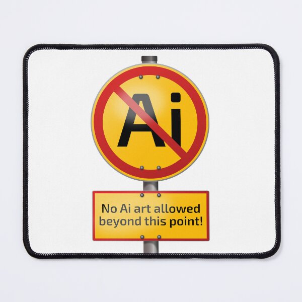 Item preview, No Ai art allowed designed and sold by Sandpiperarts.