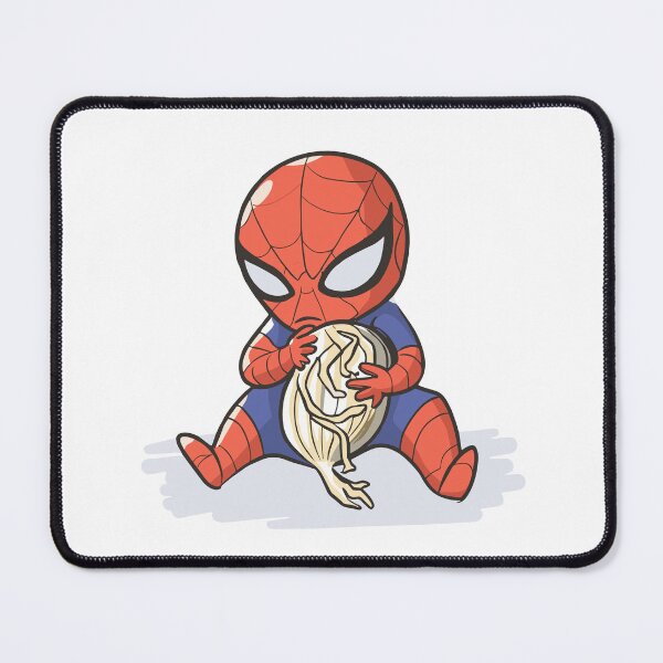 Item preview, Baby Spider Onion Ring Snack Attack - Hilarious Comic Spider Art Eating Food Meme Cartoon Costume designed and sold by SpideyUniverse.