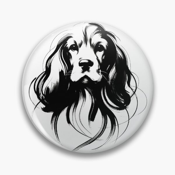 Item preview, Majestic Black and White Cocker Spaniel Art designed and sold by areyarey.