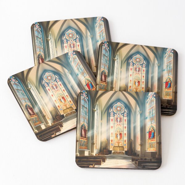 Item preview, vintage stainglass inside a church designed and sold by IncredibleGeek.