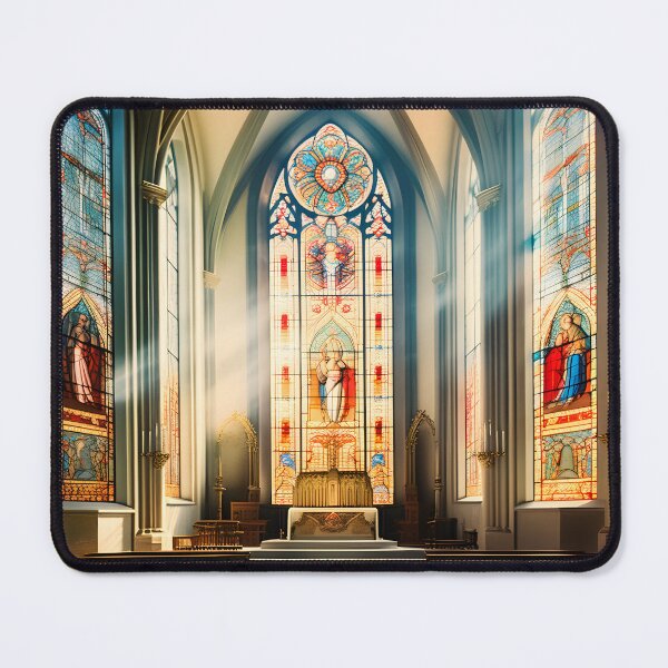 Item preview, vintage stainglass inside a church designed and sold by IncredibleGeek.