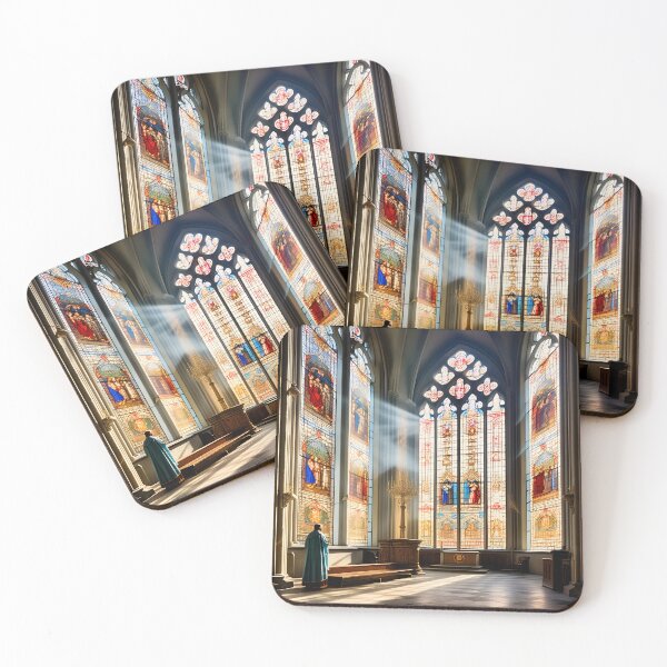 Item preview, vintage stainglass inside a church designed and sold by IncredibleGeek.