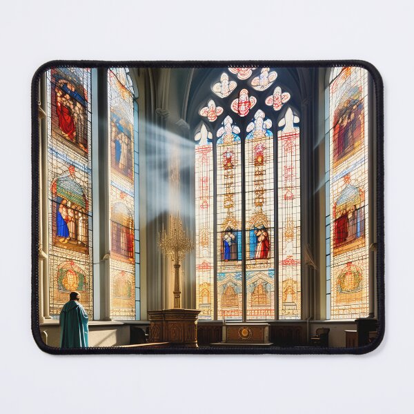 Item preview, vintage stainglass inside a church designed and sold by IncredibleGeek.
