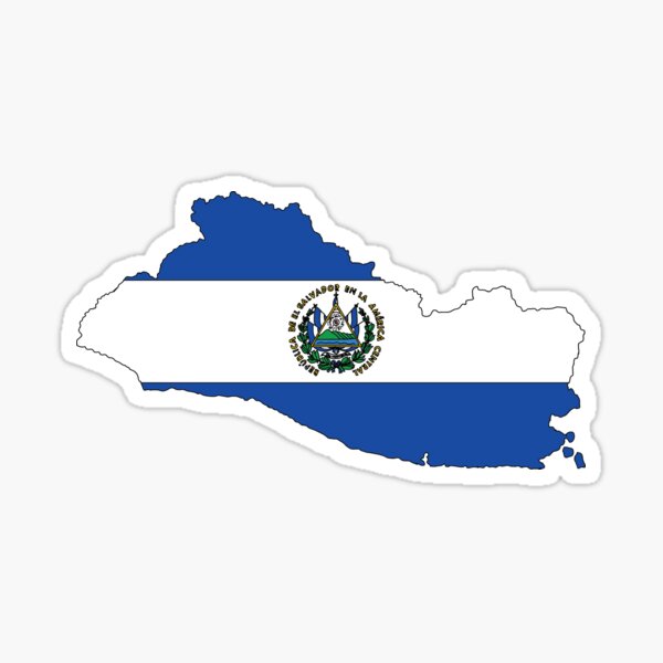 Item preview, El Salvador country shape flag designed and sold by zenithcreative.