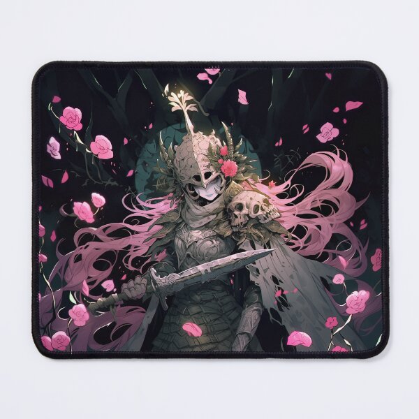 Item preview, Armored Floral Fantasy Medieval Sword Anime Girl designed and sold by bubblegoth.