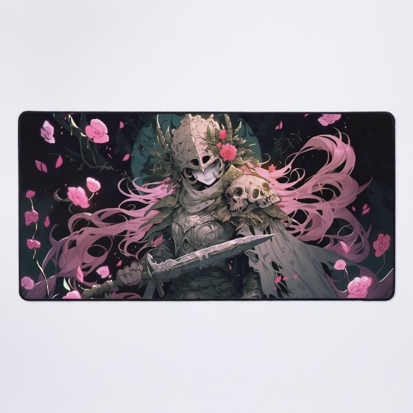 Item preview, Armored Floral Fantasy Medieval Sword Anime Girl designed and sold by bubblegoth.