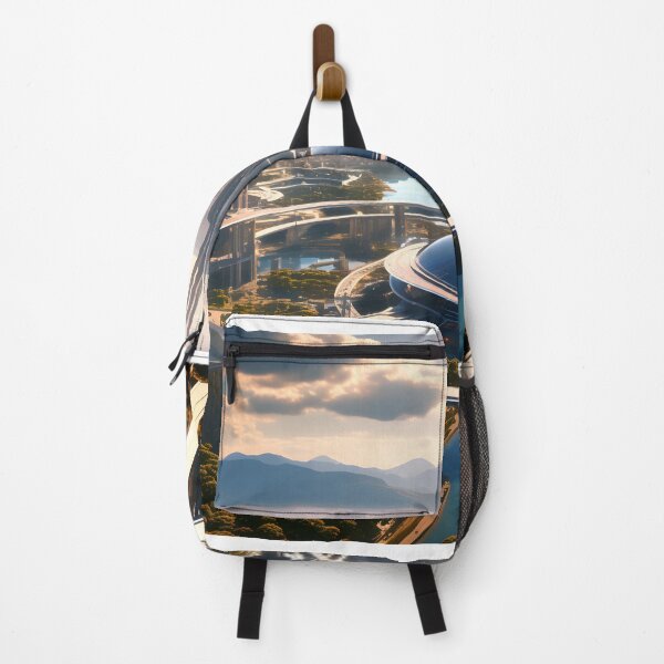 Item preview, futuristic city sky view designed and sold by IncredibleGeek.