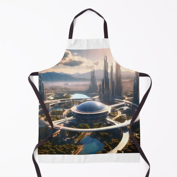 Item preview, futuristic city sky view designed and sold by IncredibleGeek.