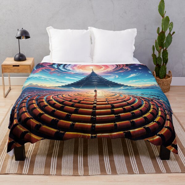 Artikelvorschau, Psychedelische Pyramide Odyssee Puzzles – Mystische Lebendigkeit auf Redbubble entworfen und verkauft von PuzzleBoxDesign.