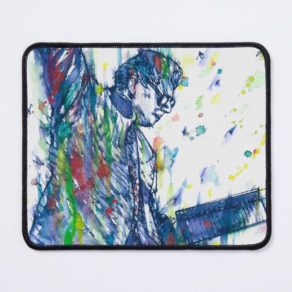 Item preview, ALLEN GINSBERG reading -watercolor and ink portrait designed and sold by lautir.