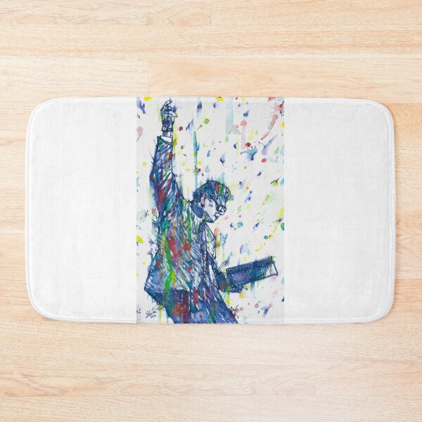 Item preview, ALLEN GINSBERG reading -watercolor and ink portrait designed and sold by lautir.