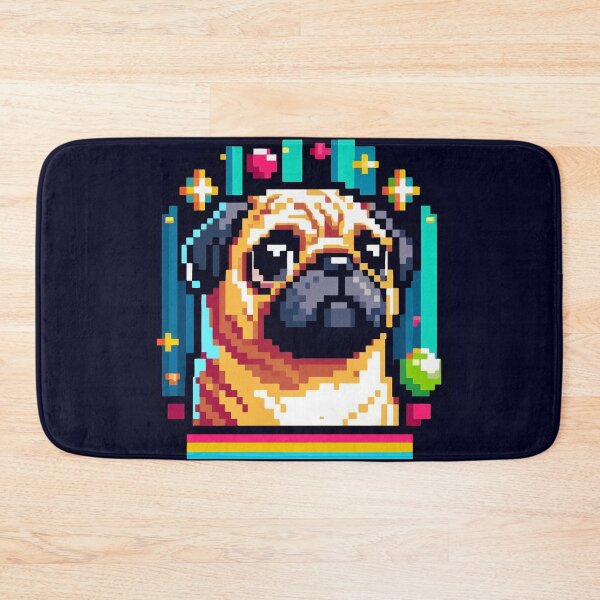 Item preview, Pug dog pixel art  designed and sold by unepommedeterre.