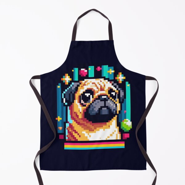Item preview, Pug dog pixel art designed and sold by unepommedeterre.