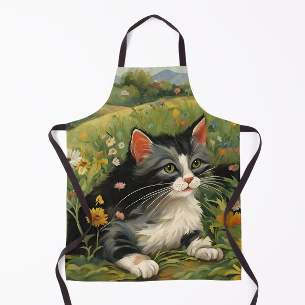 Item preview, Fluffy Cat in Field designed and sold by Reclining Buddha Cat.