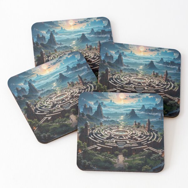 Item preview, Mysterious Maze Expedition Jigsaw Puzzles - Enigmatic Labyrinth on Redbubble designed and sold by PuzzleBoxDesign.