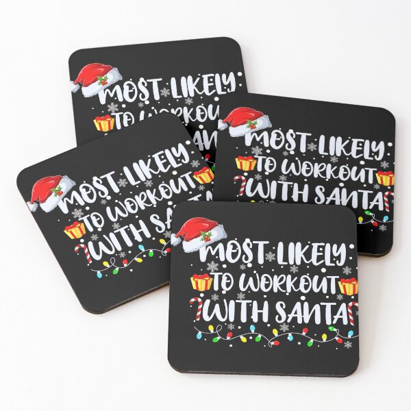 Item preview, Xmas Most Likely To Work Out With Santa Family Christmas T-Shirt designed and sold by NexaArts.