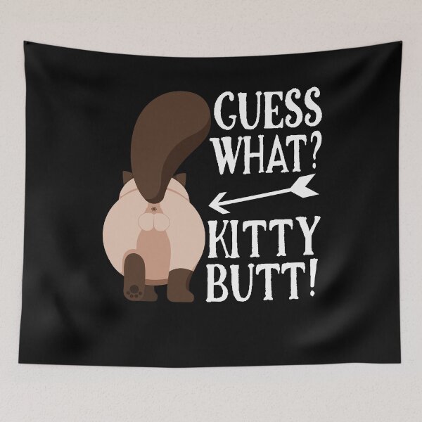 Item preview, Funny Cat Guess What Kitty Butt Sarcastic Kitten Cat Lovers designed and sold by goodimagedesign.