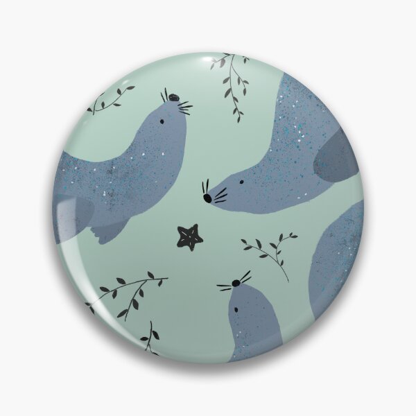 Item preview, Swimming seals mint green  designed and sold by cecilysesame.