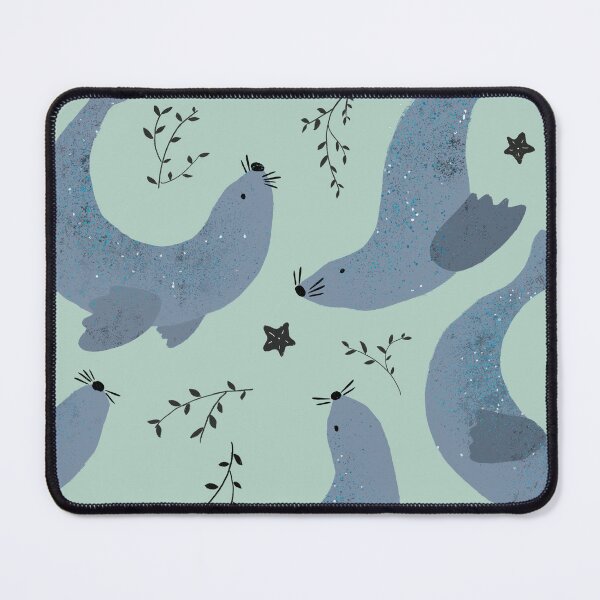 Item preview, Swimming seals mint green  designed and sold by cecilysesame.