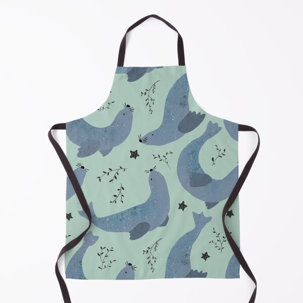 Item preview, Swimming seals mint green designed and sold by cecilysesame.