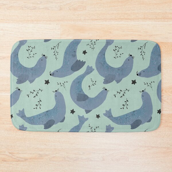 Item preview, Swimming seals mint green  designed and sold by cecilysesame.