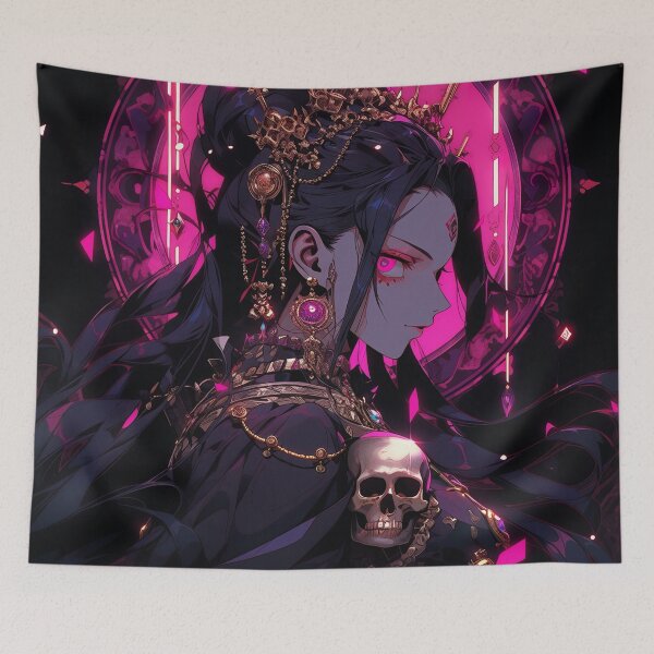 Item preview, Dark Fantasy Neon Gothic Anime Girl designed and sold by bubblegoth.