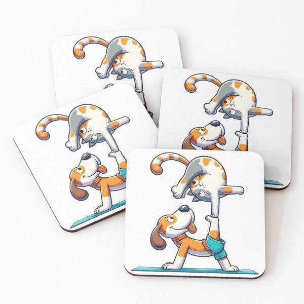 Item preview, Cat and Dog Acro Yoga designed and sold by MushroomHut.