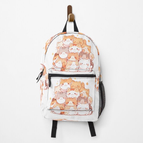 Item preview, Cute Kawaii Happy Doodle Cat Pile designed and sold by CozyKawaiiArt.