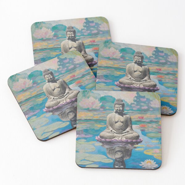 Item preview, Cocooning with Buddha - waterlilly pond designed and sold by Wolfsee.