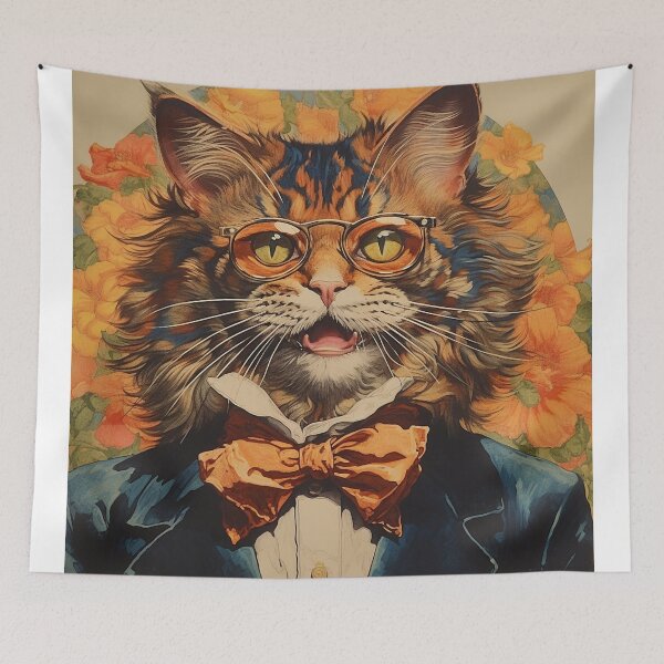 Item preview,  Louis Wain Schizophrenia Cat Painting For Cat Lovers designed and sold by Petsthetic.
